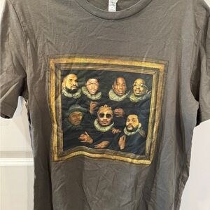 Rare Custom Made Hip-Hop Renaissance Style Graphic Tee Streetwear (Large)